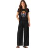 Catch Me by The Waves Short-sleeved Wide Leg Pajama Set