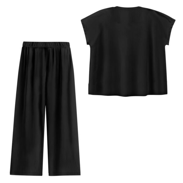 Catch Me by The Waves Short-sleeved Wide Leg Pajama Set - Image 7