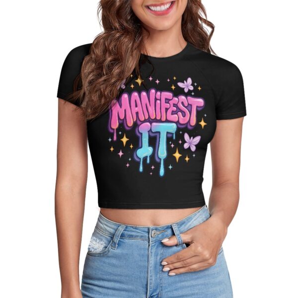 Manifest It Tight Cropped T‑Shirt - Image 3