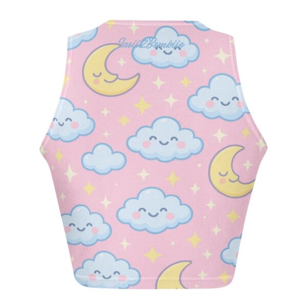 Kawaii Clouds & Stars Tight Tank Top - Image 2