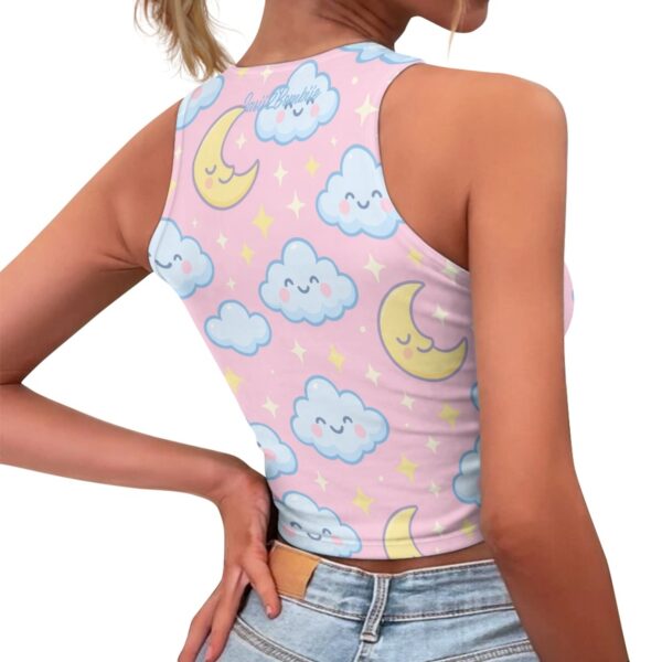 Kawaii Clouds & Stars Tight Tank Top - Image 5
