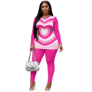 Retro Chic Love Heart Matching 2-Piece Set